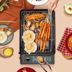 SMH LINE® Barbacoa Gas 2 en 1: Portátil con Horno para Camping