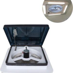 HEYOUTH Ventilador techo 12V RV reversible 36x36cm