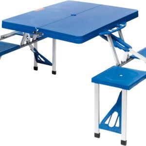 Mesa pícnic con bancos Basic Azul - Bo-Camp