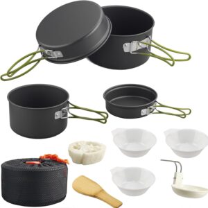 Kit cocina camping HOMGEN 2-3 pers. aluminio plegable