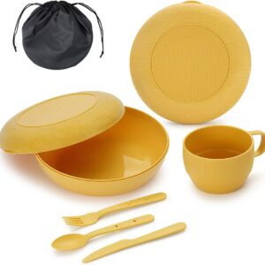 Berglander Cubiertos Camping 7 Piezas con Bolsa