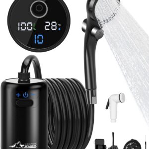 Ducha portátil WADEO con batería 8000 mAh y 10 velocidades