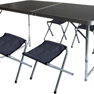 Mesa plegable camping con sillas - Aluminio resistente