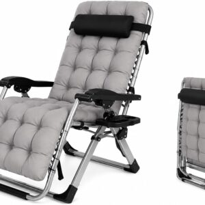 Silla Gravedad Cero Plegable Reforzada - FORTEK (Gris)