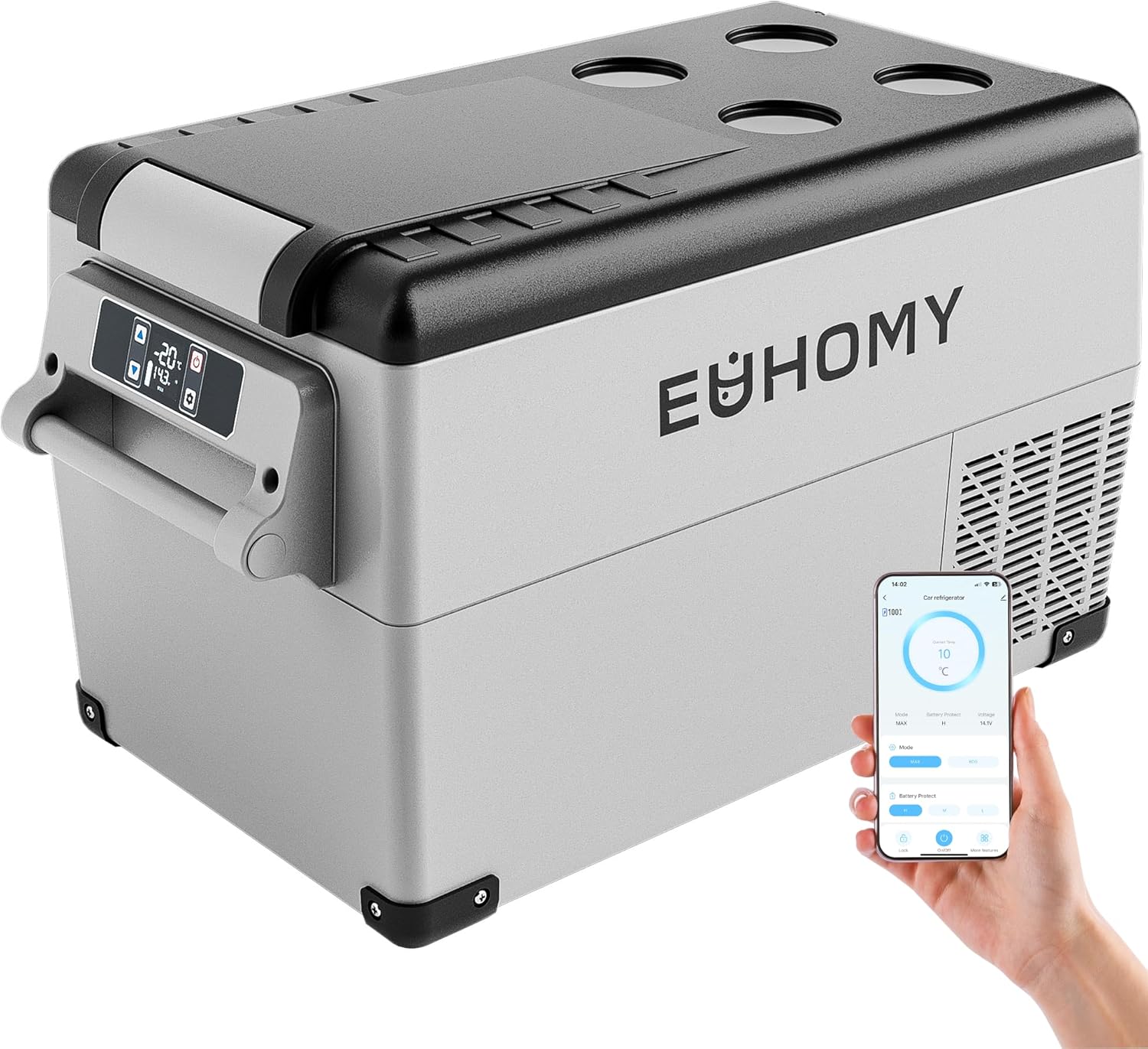 EUHOMY Nevera portátil 30,6L con compresor -10°C a 20°C | App y LCD