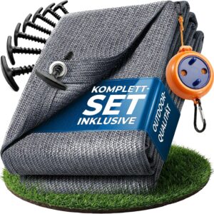 Alfombra camping azul/gris para tienda – varios tamaños