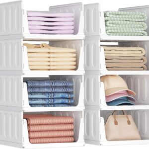 Lifewit Organizador Armario Apilable 8 uds. 24L Blanco