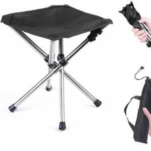 Taburete plegable de camping Colrid - Asiento portátil resistente