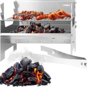 FENNEK 2.0 | Barbacoa de carbón plegable | Acero inoxidable alemán
