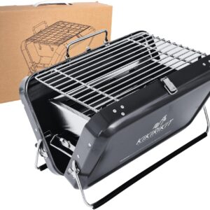 KIKIRIKIT Barbacoa Portátil Plegable - Kit Básico Negro