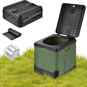 OTraki Inodoro Portátil Plegable para Viajes y Camping