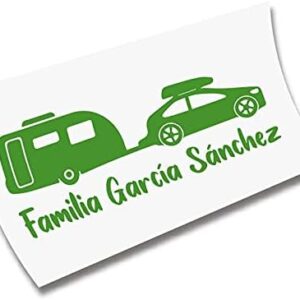 Pegatina personalizada para autocaravana en vinilo verde Asturias