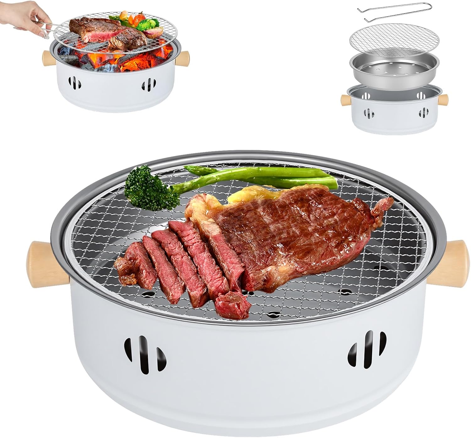 Barbacoa portátil de carbón vegetal PYserne
