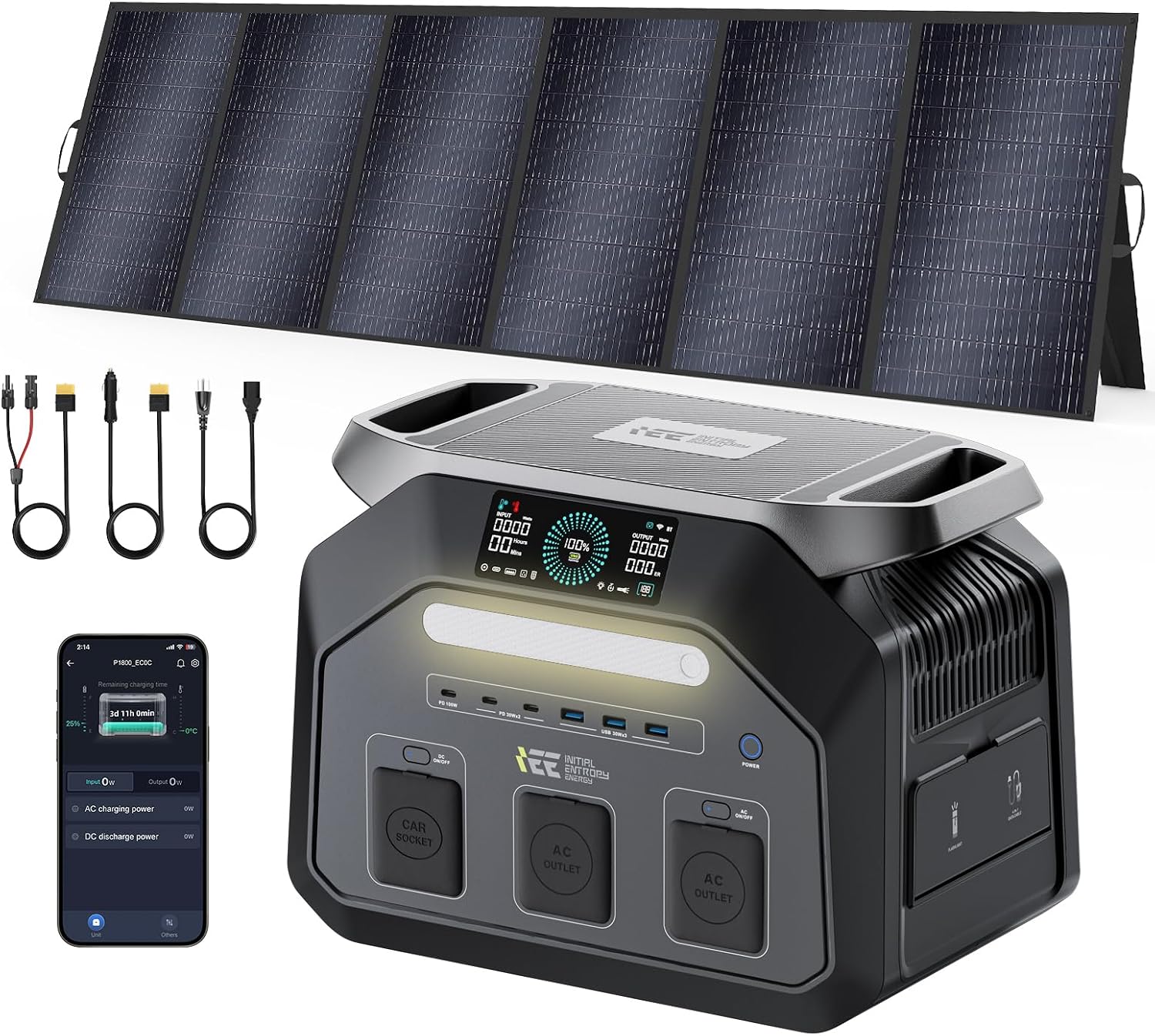 Raikon IEE 1800W Estación Energía Portátil P1800