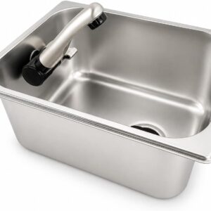 Fregadero Camper 32x26 cm con grifo 12V | XENPER