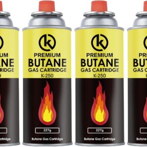 KROWN - Cartuchos Gas Butano K-250 (4 uds) para Camping
