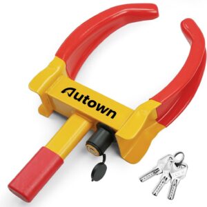 Candado de rueda AUTOWN alta seguridad, 3 llaves, universal 18-30 cm