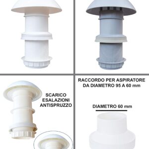 Chimenea escape 60 mm LMT para caravana