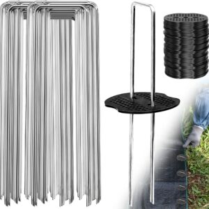 Grapas de césped con arandelas | Riisoyu - 50 uds.