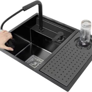 Fregadero oculto acero inoxidable para autocaravana con grifo
