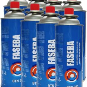 Cartuchos de gas CP250 (8 uds.) - FASEBA - 227 g | Sistema de seguridad