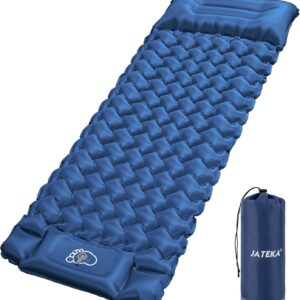 JATEKA Esterilla Camping Inflable Azul/Gris con Bomba