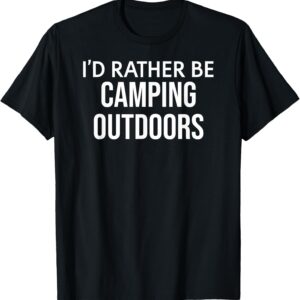 Camiseta 'Prefiero acampar' - Diseño divertido para amantes del camping