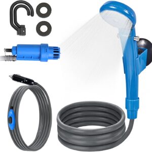Ducha portátil 12V con bomba para camping y viajes