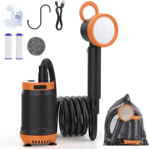 Ducha portátil DoXtreme 8000mAh con pantalla y 5 velocidades