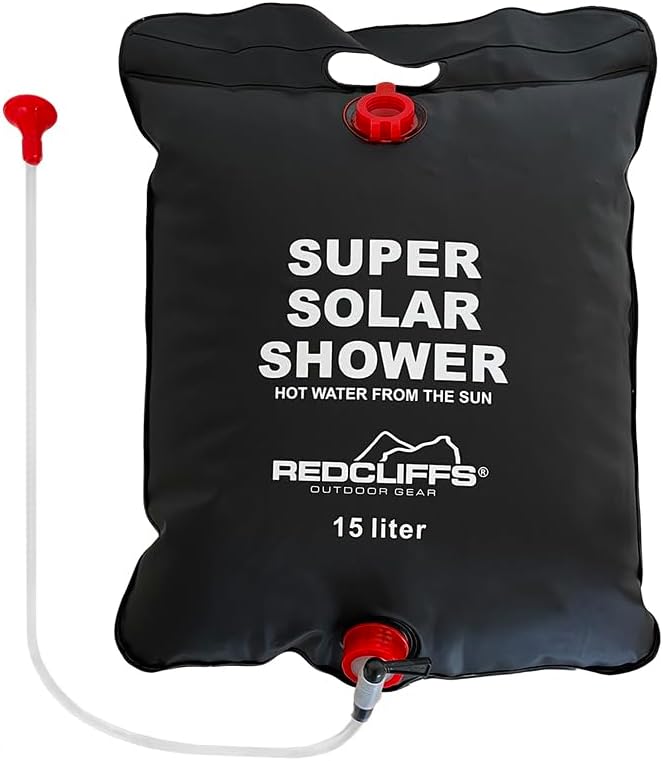 Ducha solar camping 15L con calefacción | Acomoda Textil