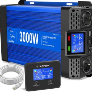 Inversor 3000W 24V a 220V Onda Pura con mando a distancia