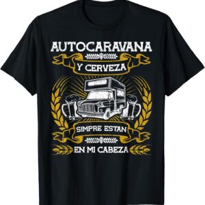 Camiseta cerveza floral para amantes de autocaravanas