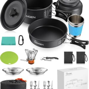 HOMGEN Set Cocina Camping 21 pzas Menaje Outdoor