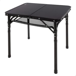 AKTIVE Mesa plegable pequeña Negro 60x45 cm, 30 kg, altura ajustable