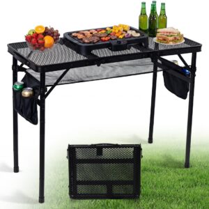 Mesa plegable camping aluminio 90x40 cm BBQ grill