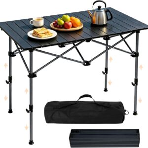 Mesa plegable camping 95x55 cm, hasta 60 kg, con bolsa