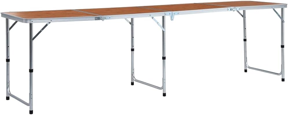 Mesa camping plegable aluminio 240x60 cm vidaXL