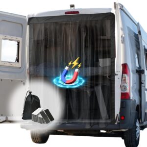 Mosquitera magnética 150x110 cm para furgoneta (Negro)