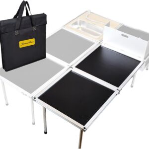 WOLWES Cocina Camping Plegable con Fregadero y Estufa