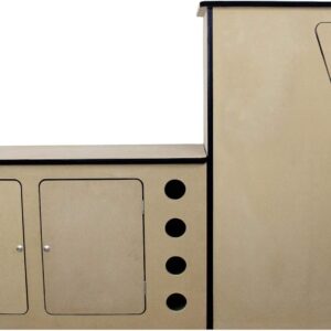 Cocina de madera para autocaravana, proyecto DIY, 202x42x124 cm