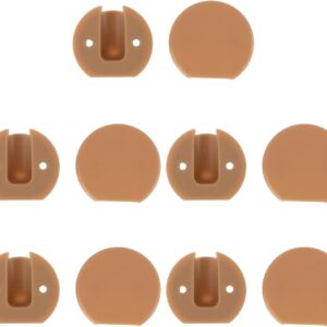 5 fijaciones empotradas con tapa marrón 26mm para caravanas