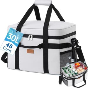 Nevera portátil Lifewit 30L, bolsa térmica plegable gris