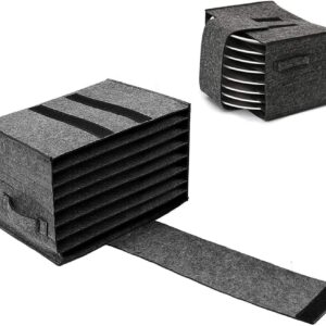Soporte plegable LITZEE para 8 platos y tazas - Gris oscuro