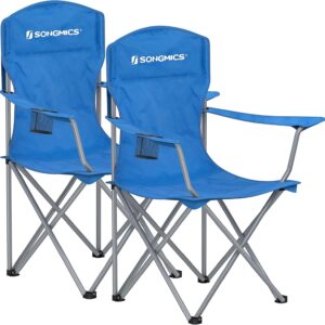 SONGMICS 2 sillas camping azul plegables 150 kg