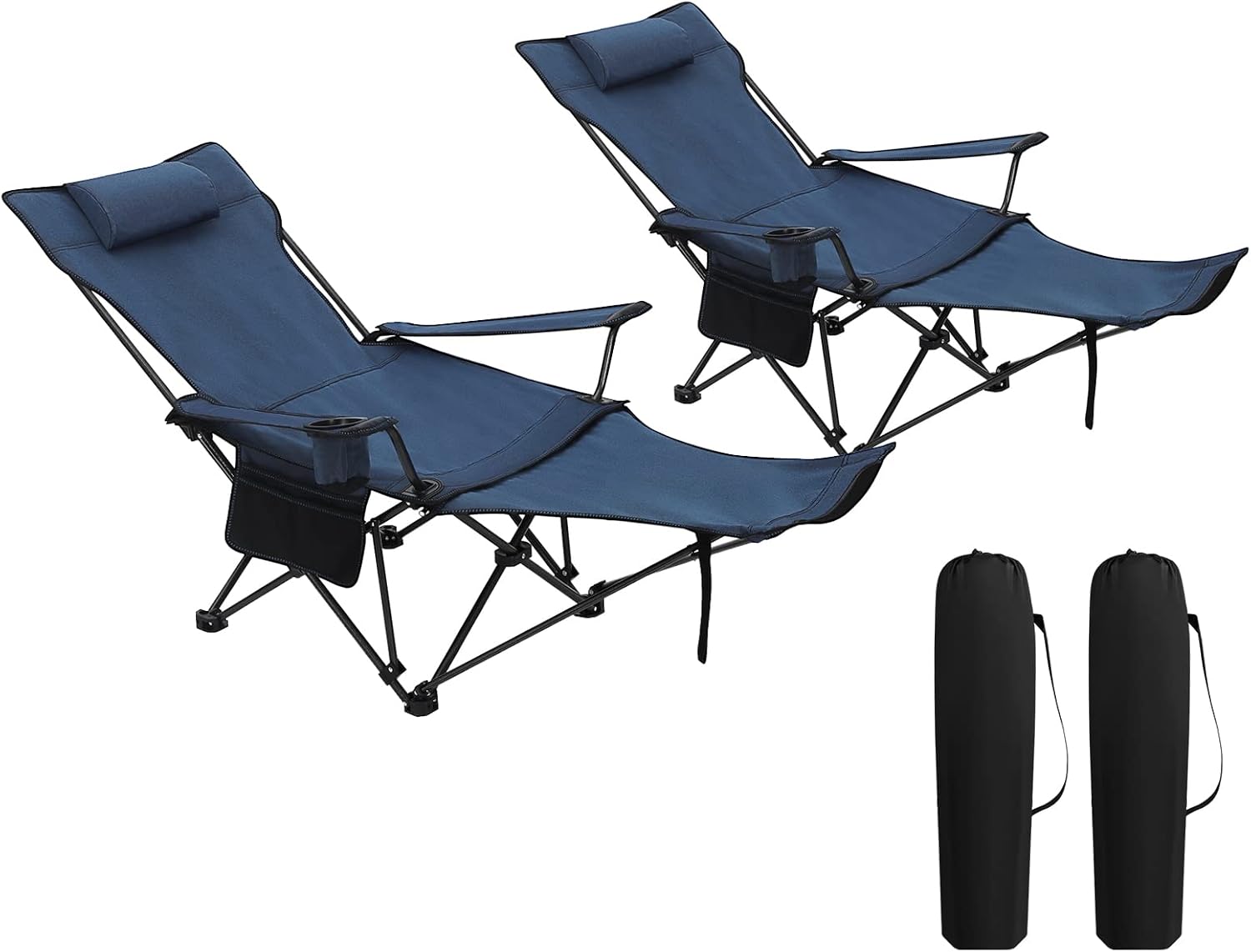 WOLTU Set 2 sillas plegables camping, portátiles y ligeras