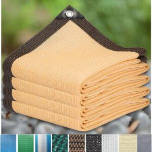 Toldo parasol camping 90% UV - Malla sombreadora beige 2x4m