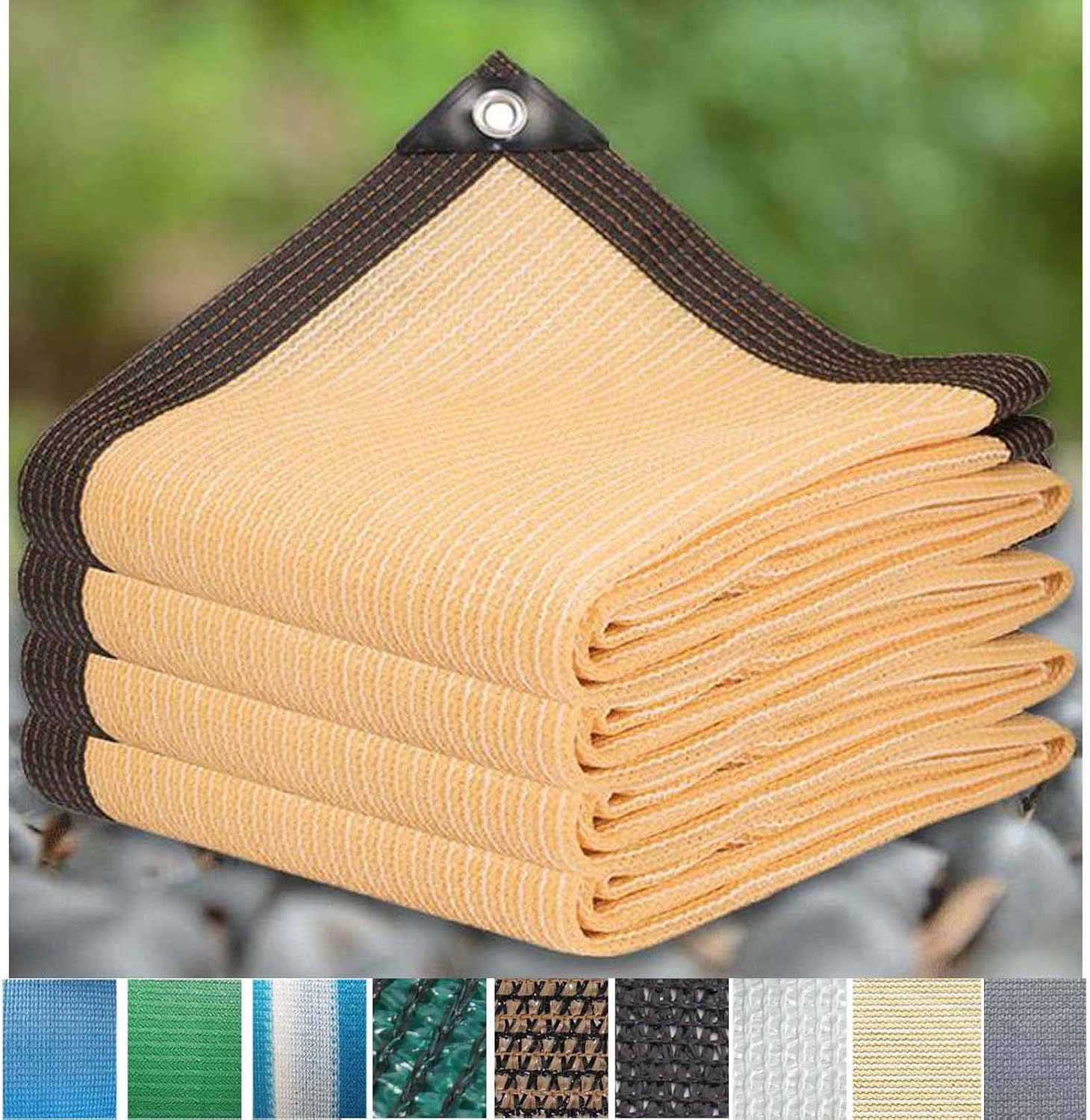 Toldo parasol camping 90% UV - Malla sombreadora beige 2x4m