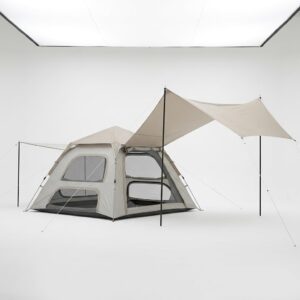 Tienda camping MotiveTech 2 en 1 extra grande gris