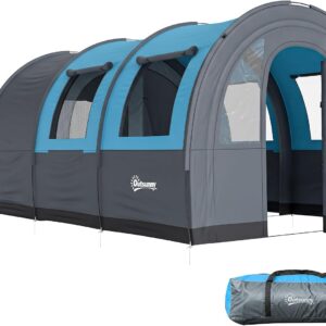 Tienda de campaña familiar Outsunny 3 personas impermeable