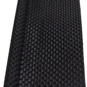 Riel para toldo caravana 3m, doble solapa, PVC negro